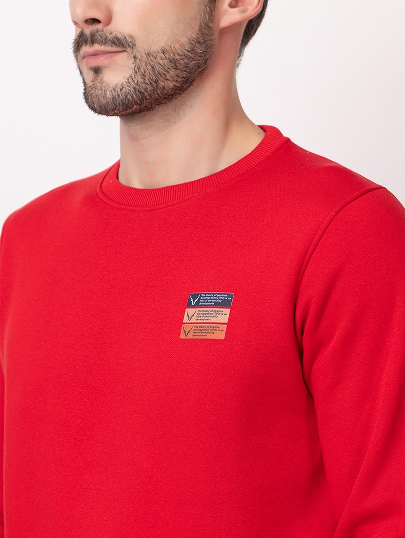 men red cotton back print sweatshirt - 21515334 - Standard Image - 5