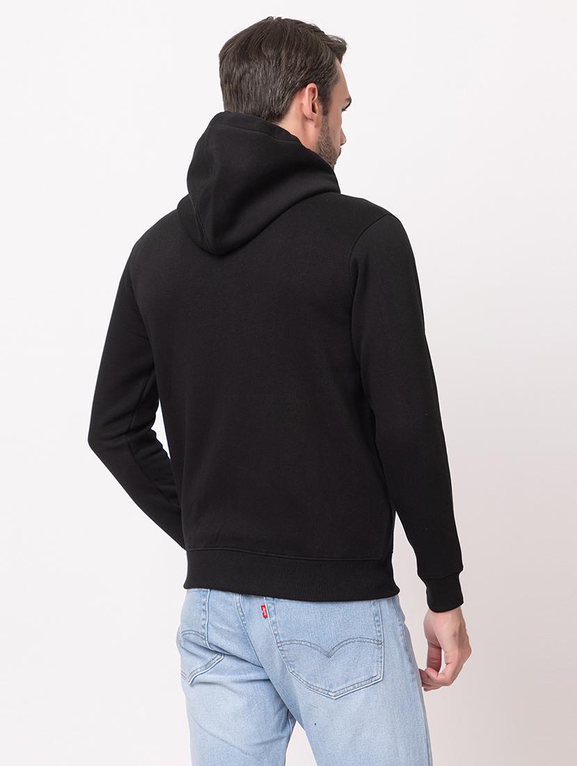 men black cotton plain sweatshirt - 21515343 - Standard Image - 3