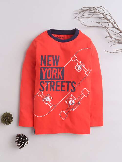 boy printed long sleeves t-shirt - 21517737 - Standard Image - 0