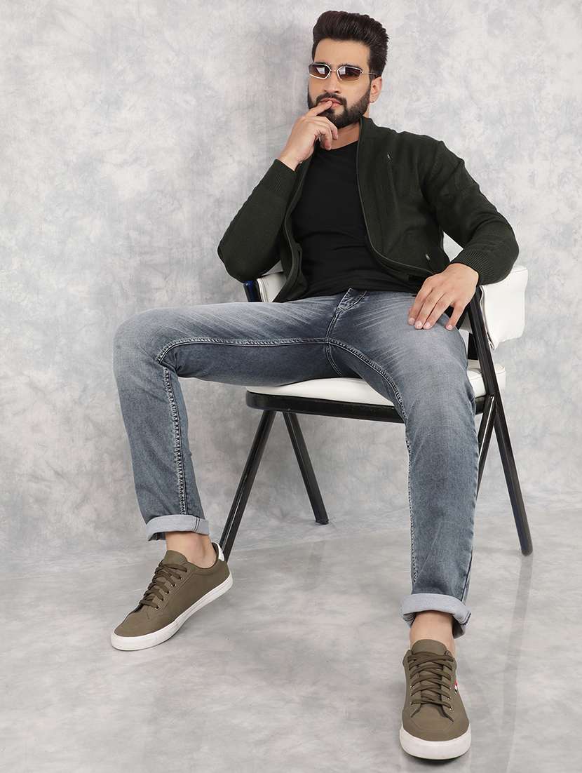 men green self-designed cardigan - 21517867 - Standard Image - 3