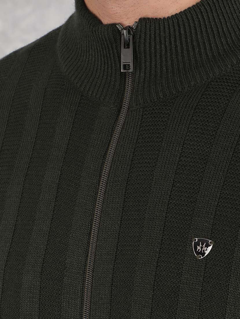 men green self-designed cardigan - 21517867 - Standard Image - 5