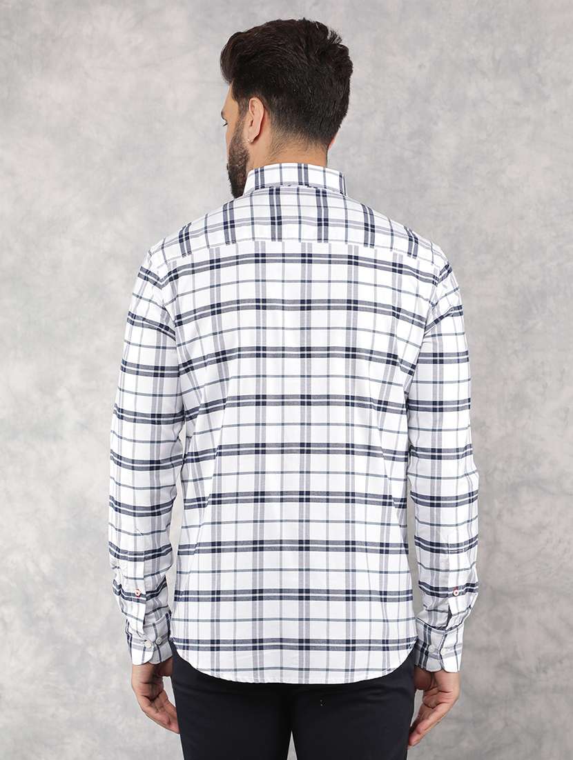 men checks long sleeves casual shirts - 21517876 -  Standard Image - 3