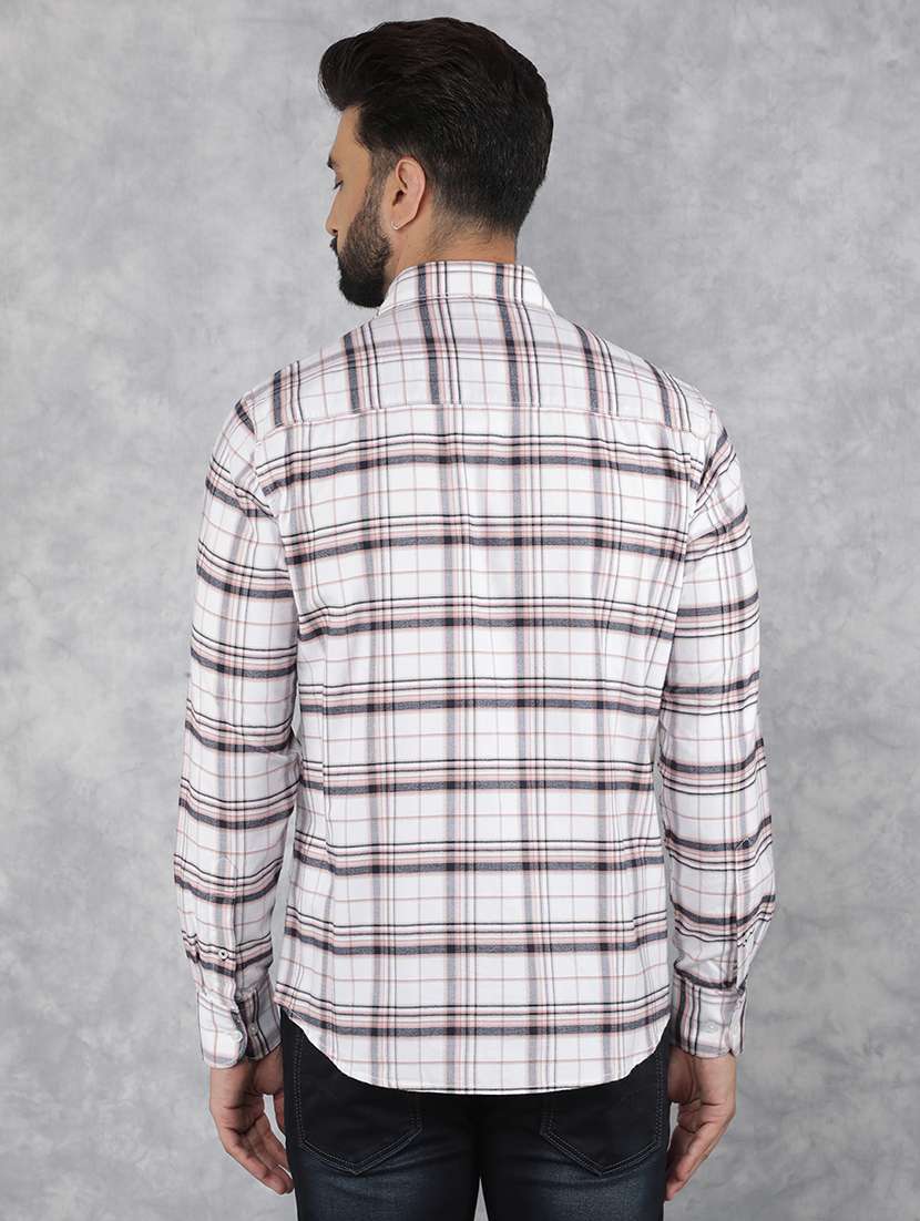 men collared tartan check casual shirt - 21517877 -  Standard Image - 3