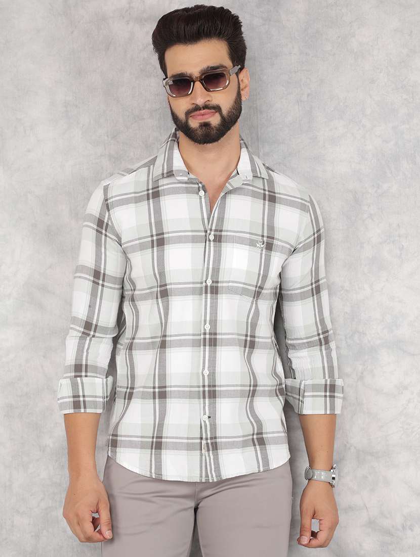 men white cotton casual shirt