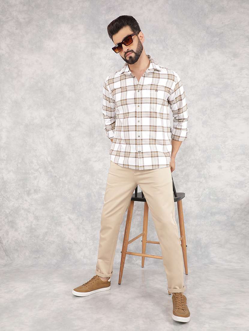 men collared tartan check casual shirt - 21517891 -  Standard Image - 5