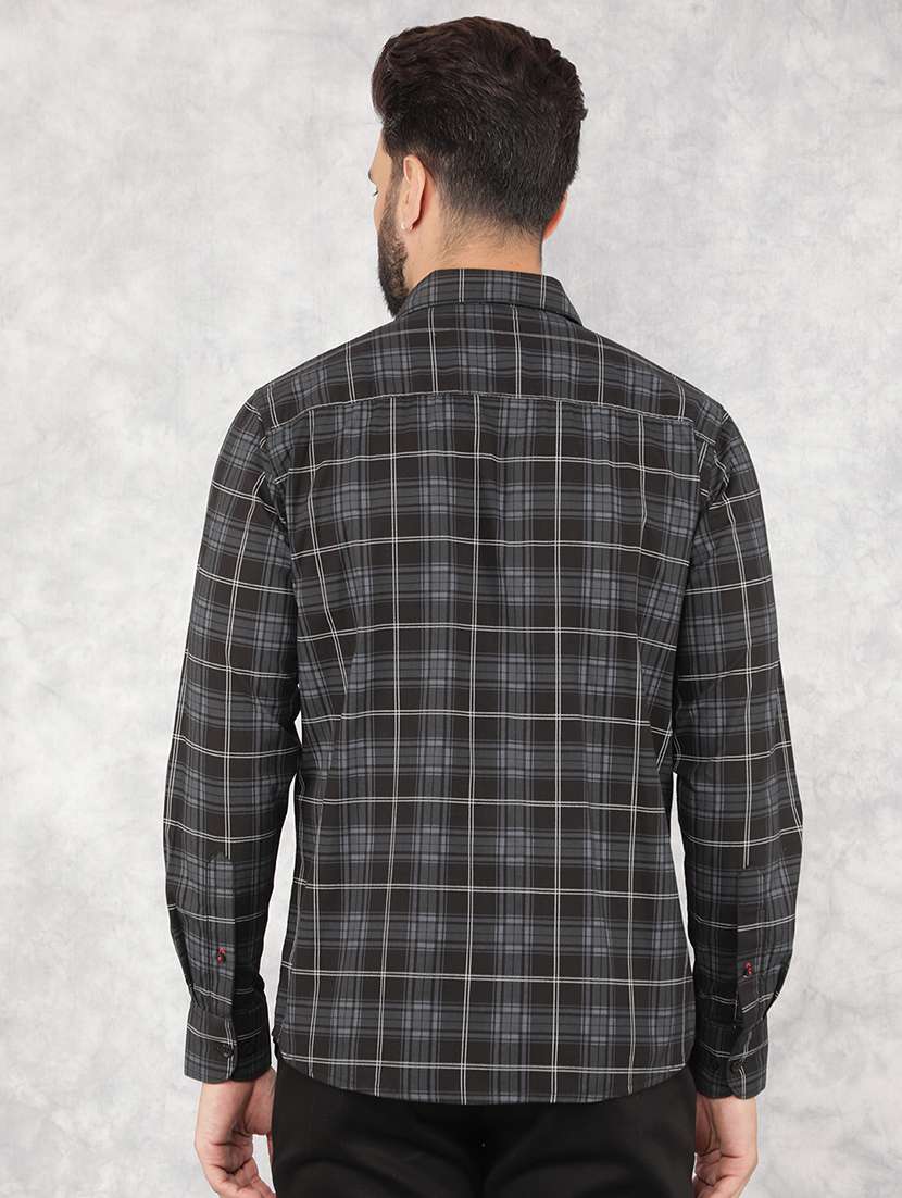 men collared tartan check casual shirt - 21517902 -  Standard Image - 3