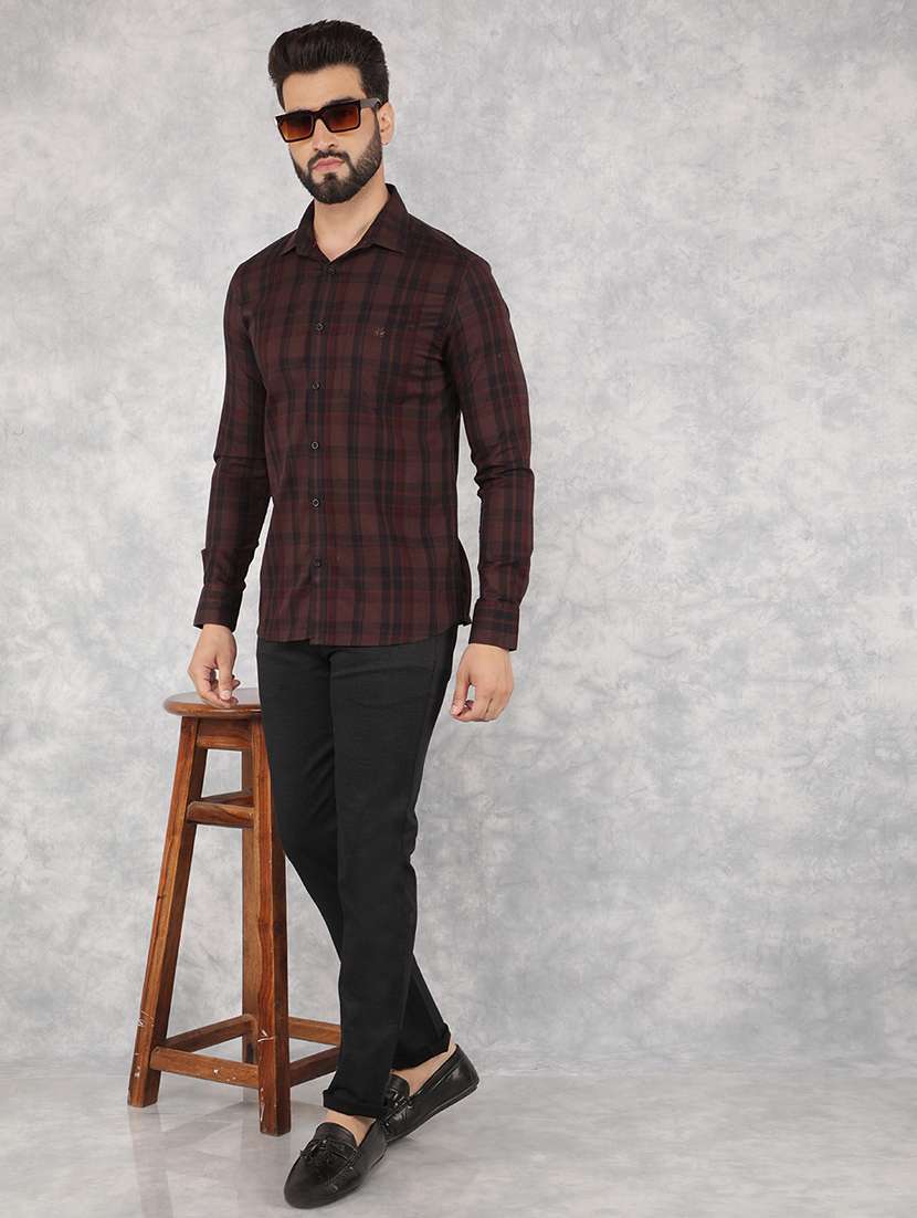 men collared checks casual shirt - 21517907 -  Standard Image - 5
