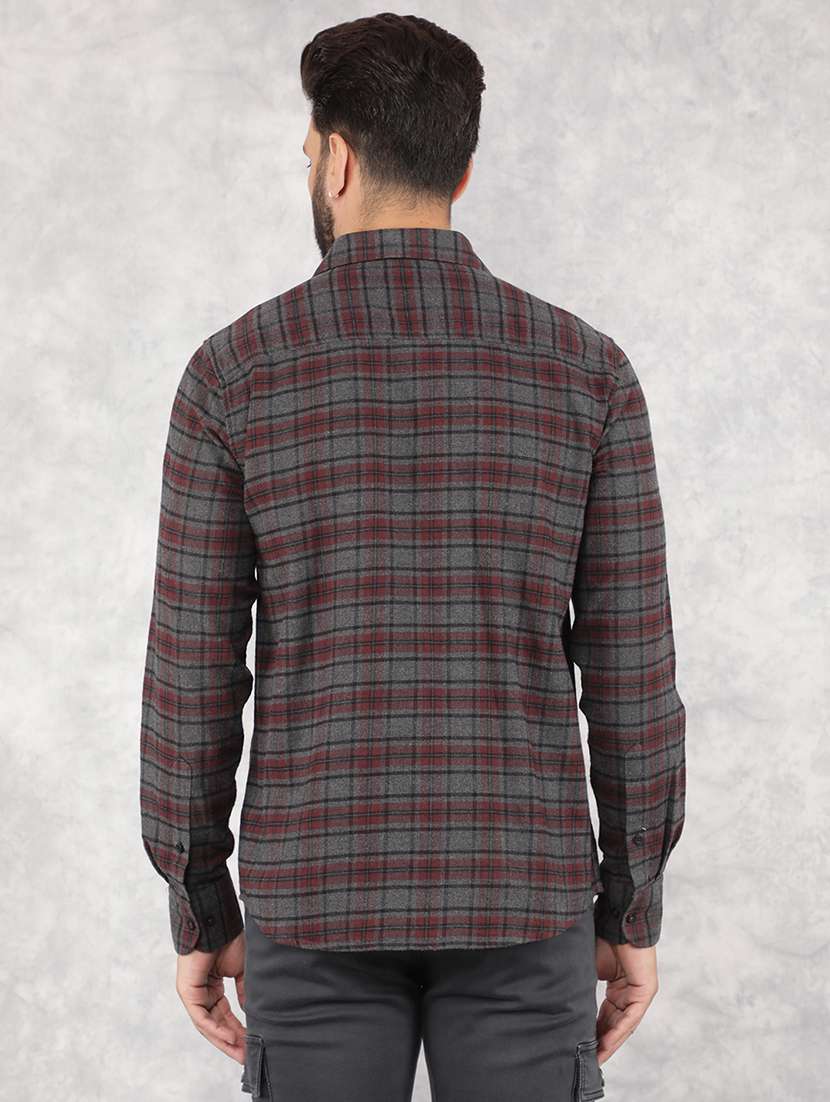 Men Collared Checks Casual Shirt - 21517912 -  Standard Image - 3