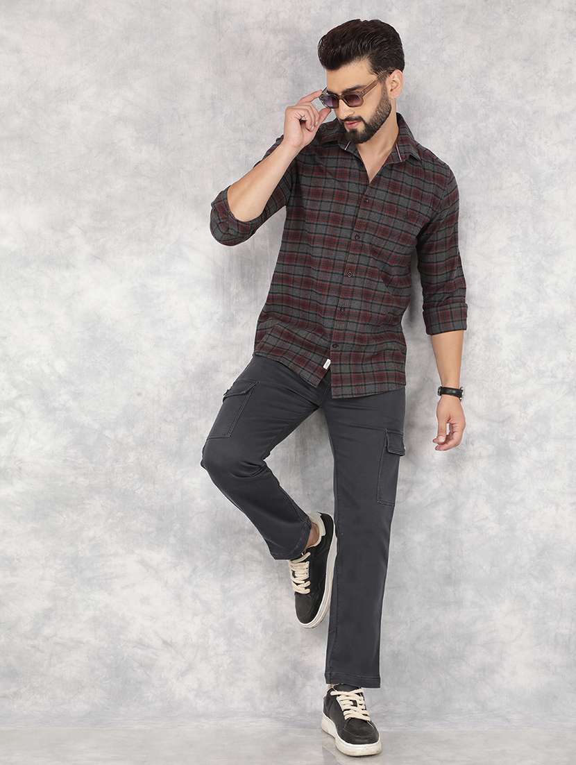 Men Collared Checks Casual Shirt - 21517912 -  Standard Image - 5