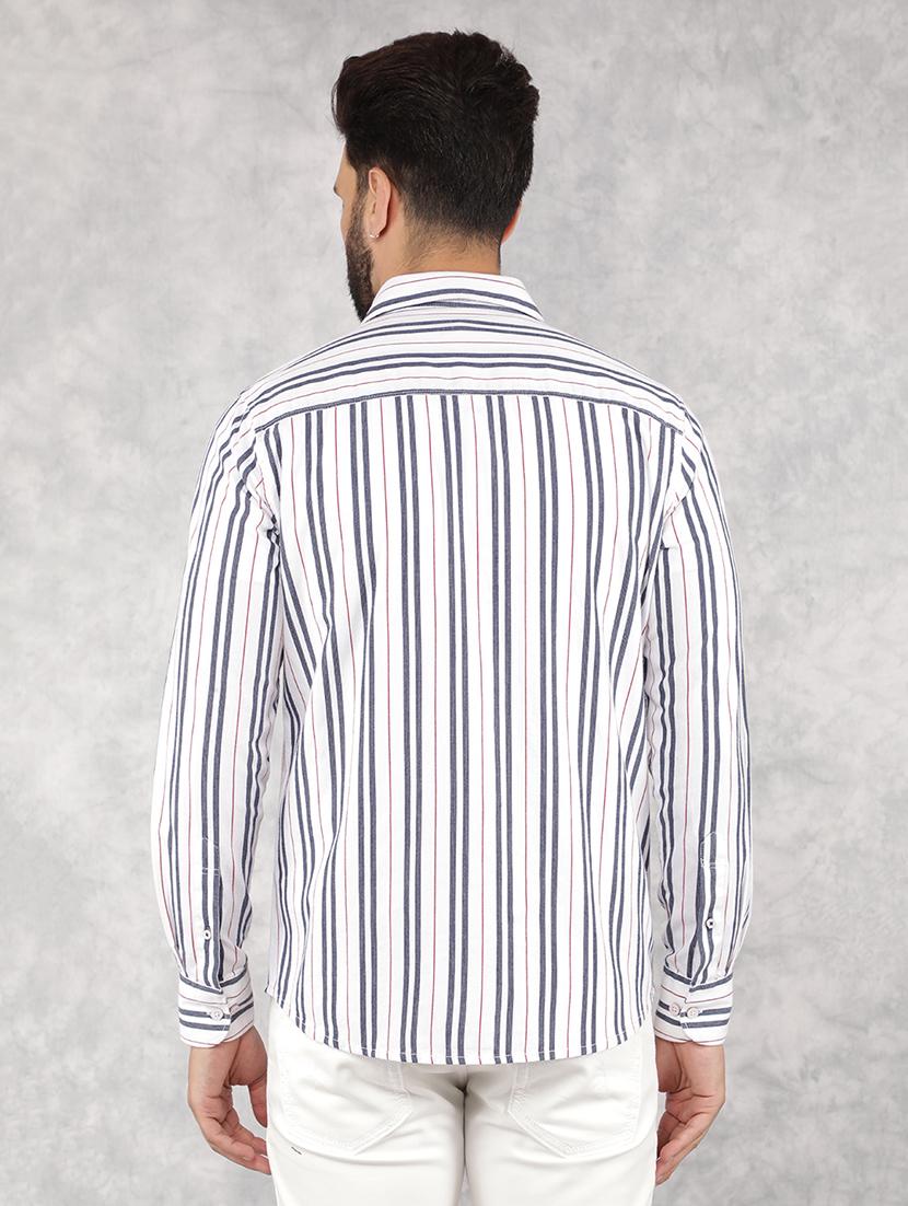 men white cotton casual shirt - 21517920 - Standard Image - 3
