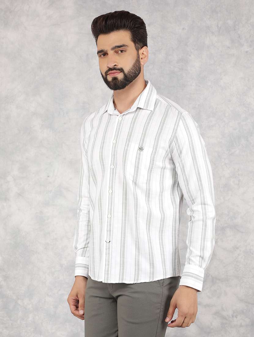 men stripes long sleeves casual shirts
