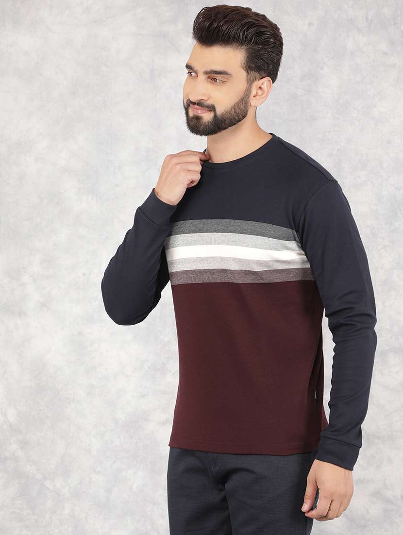 men round neck all over print t-shirt