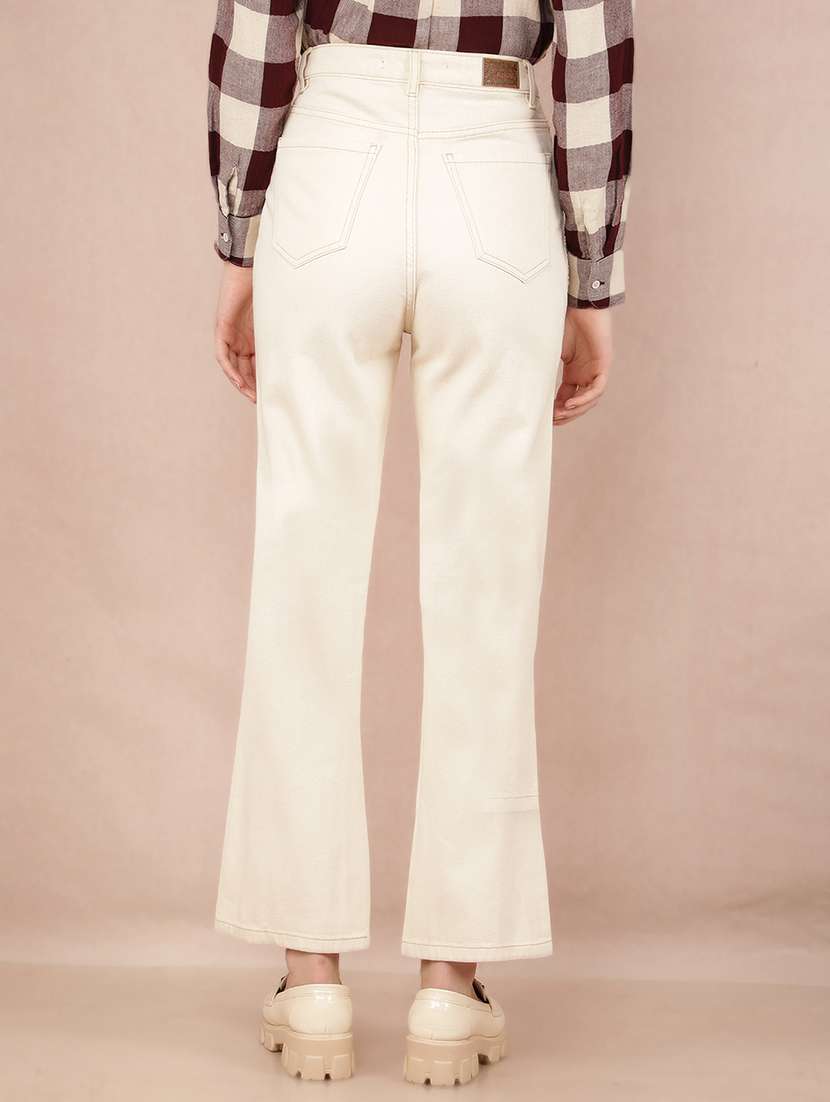 women solid high rise bootcut jean - 21517973 -  Standard Image - 3