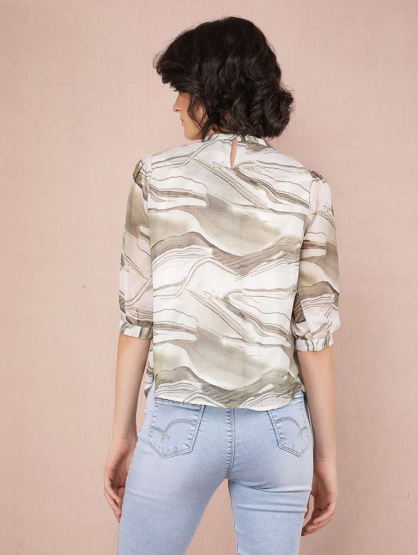 women white polyester regular top - 21517995 -  Standard Image - 3