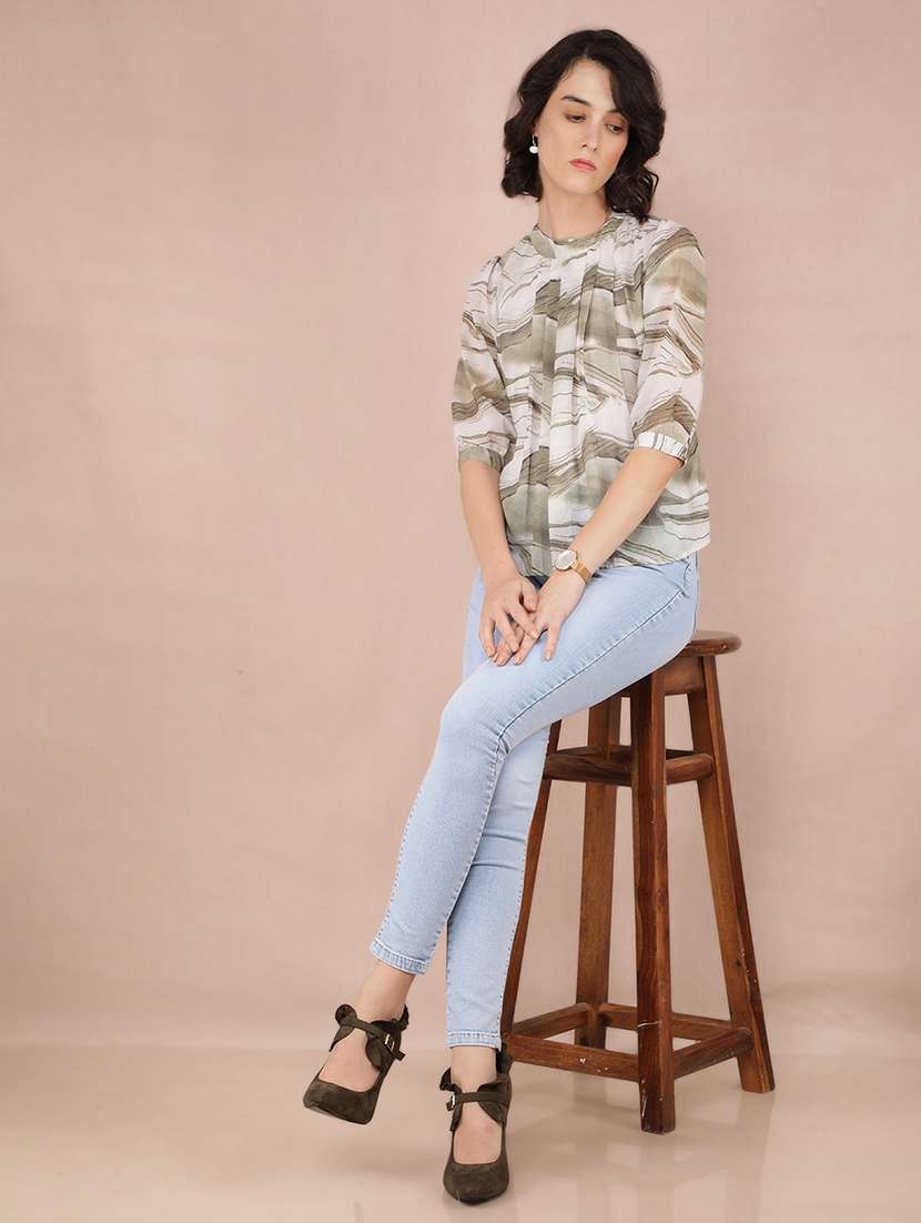 women white polyester regular top - 21517995 -  Standard Image - 5