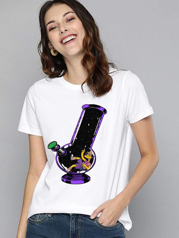 women white front print t-shirt - 21518012 -  Zoom Image - 0
