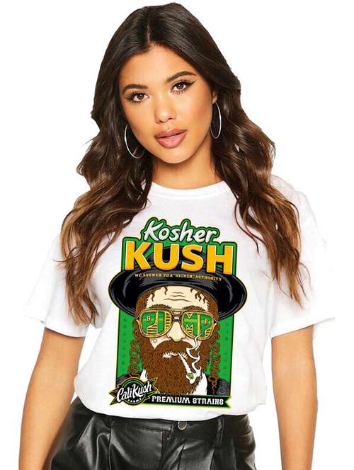 women white front print t-shirt - 21518018 -  Standard Image - 0