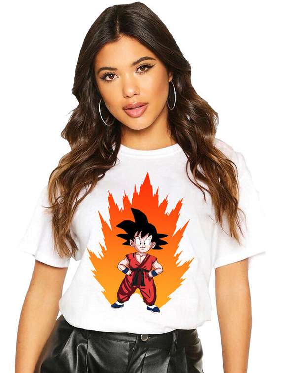 women white front print t-shirt