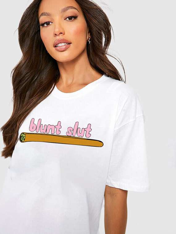 women white cotton blend chest print t-shirt - 21518081 -  Standard Image - 3