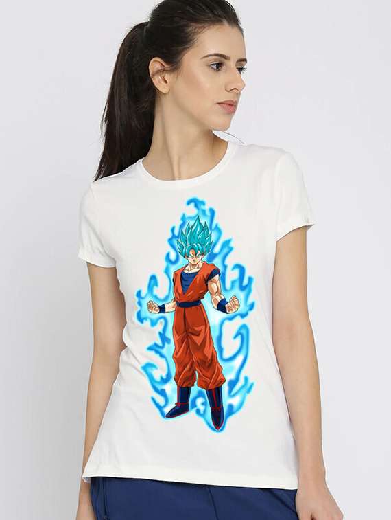 women white cotton blend front print t-shirt - 21518125 -  Zoom Image - 0