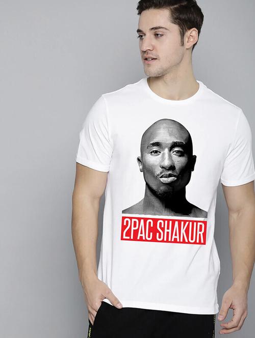 men white front printed t-shirt - 21518154 - Standard Image - 0