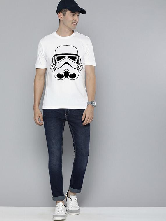 men white front printed t-shirt - 21518159 - Standard Image - 3