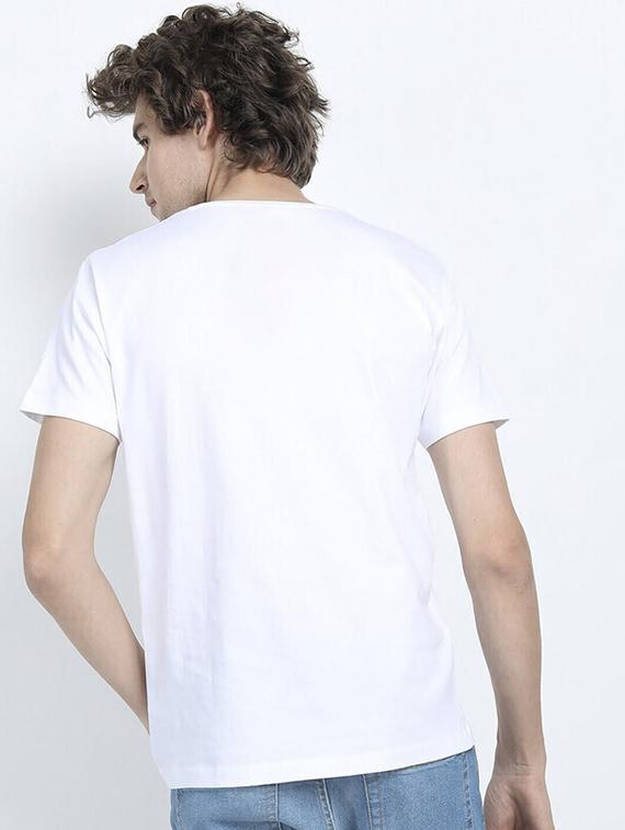 men white front printed t-shirt - 21518169 - Standard Image - 3