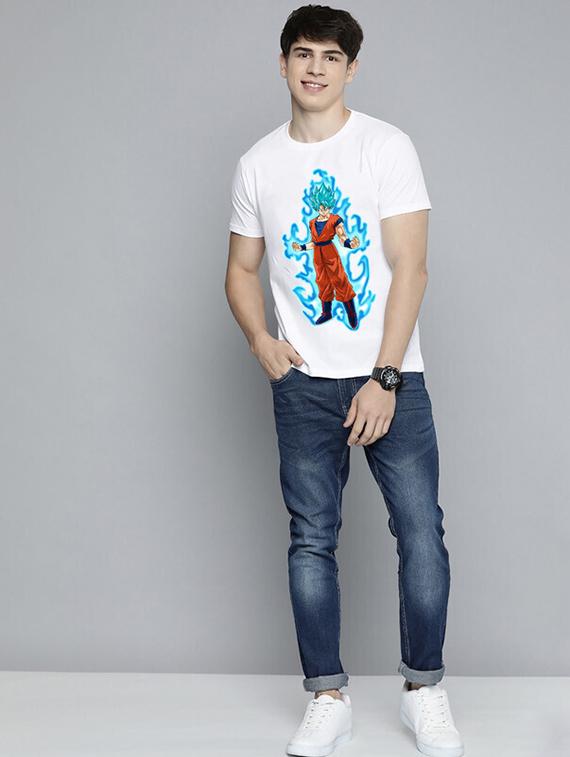 men white front printed t-shirt - 21518237 - Standard Image - 3