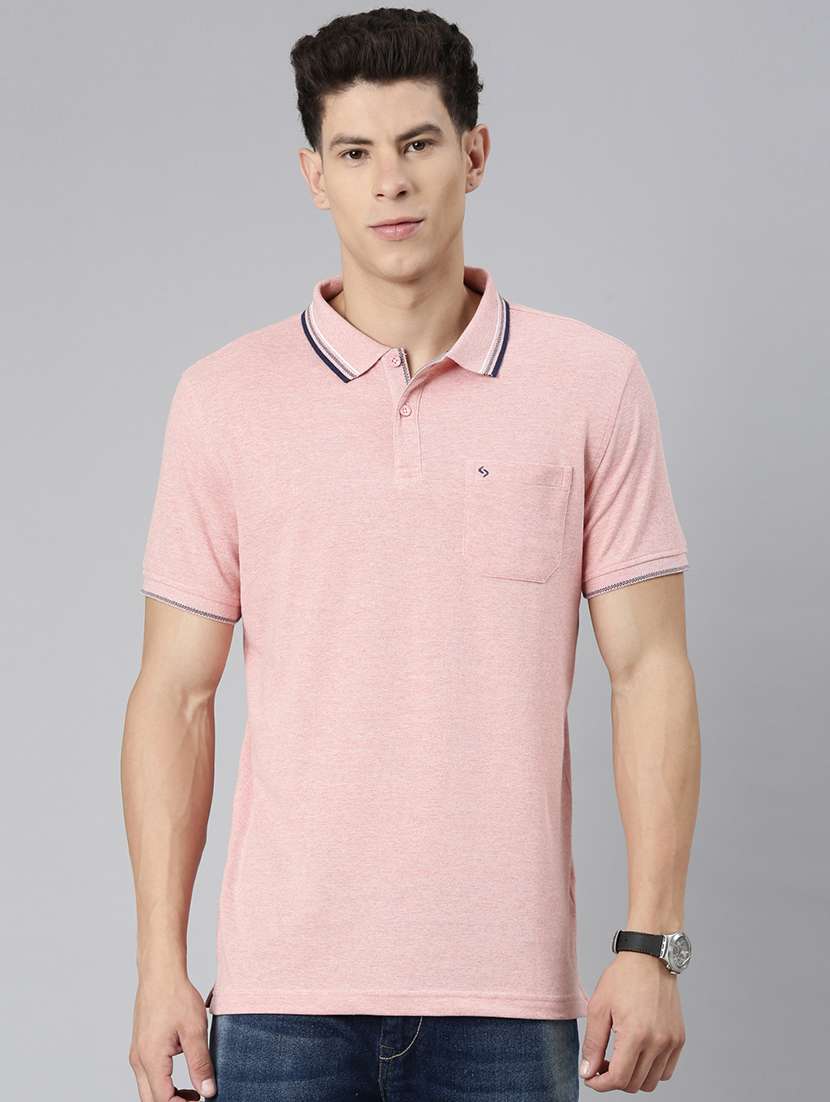 men polo neck plain t-shirt
