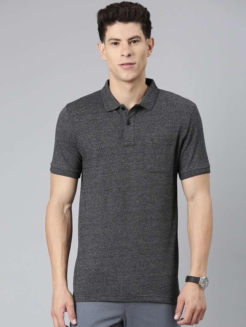 men polo neck plain t-shirt