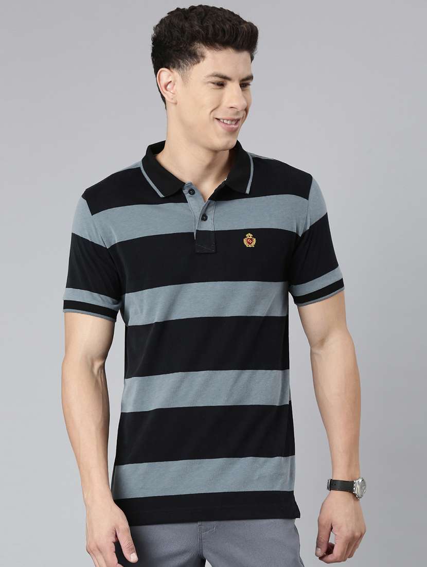 men polo neck all over print t-shirt - 21518293 - Zoom Image - 0