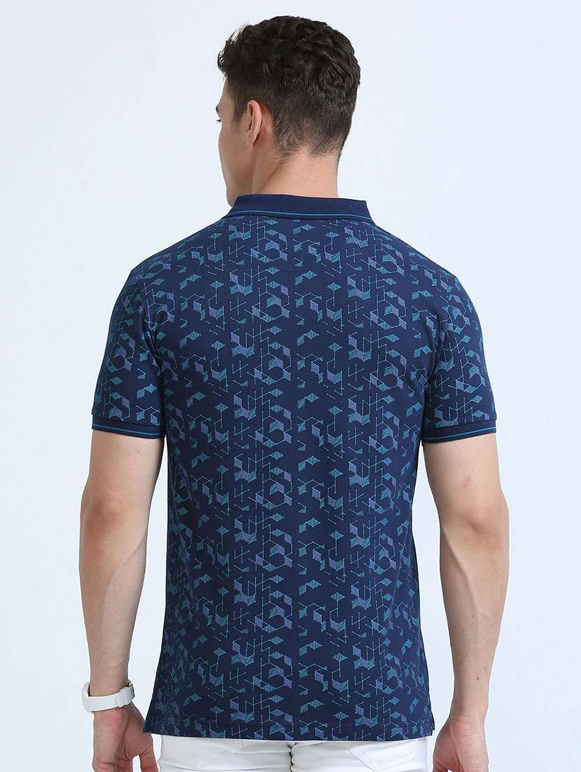 men polo neck all over print t-shirt - 21518384 -  Standard Image - 3