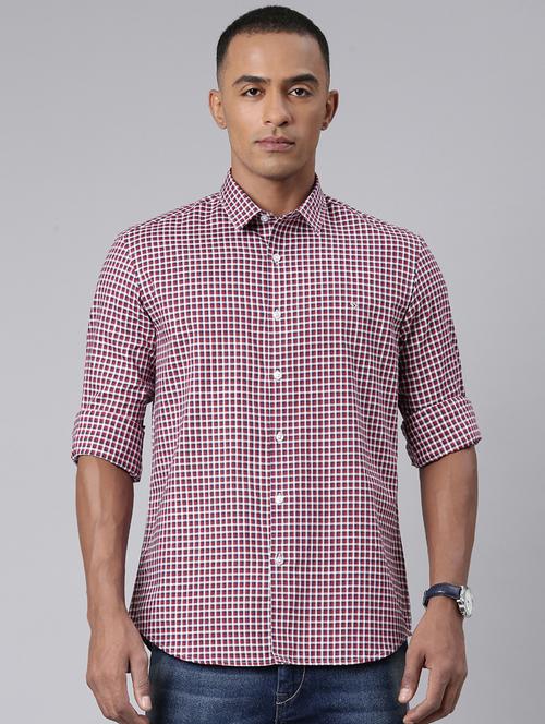 men collared checks casual shirt - 21518447 - Standard Image - 0
