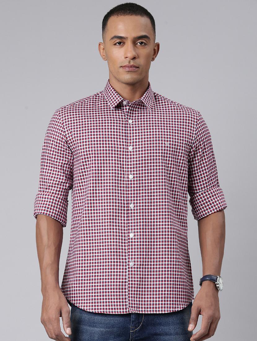men collared checks casual shirt - 21518447 - Zoom Image - 0