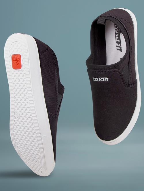 men black slip on shoes - 21518526 - Standard Image - 0