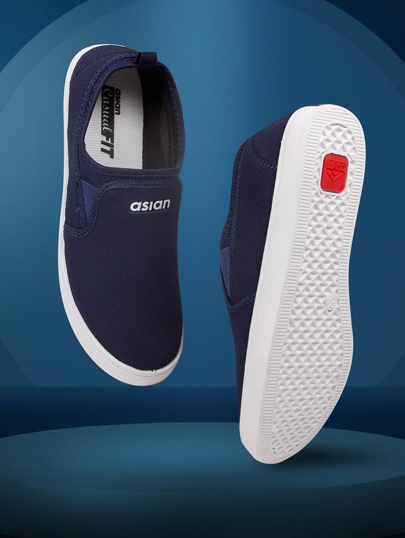 men blue slip on shoes - 21518527 -  Zoom Image - 0