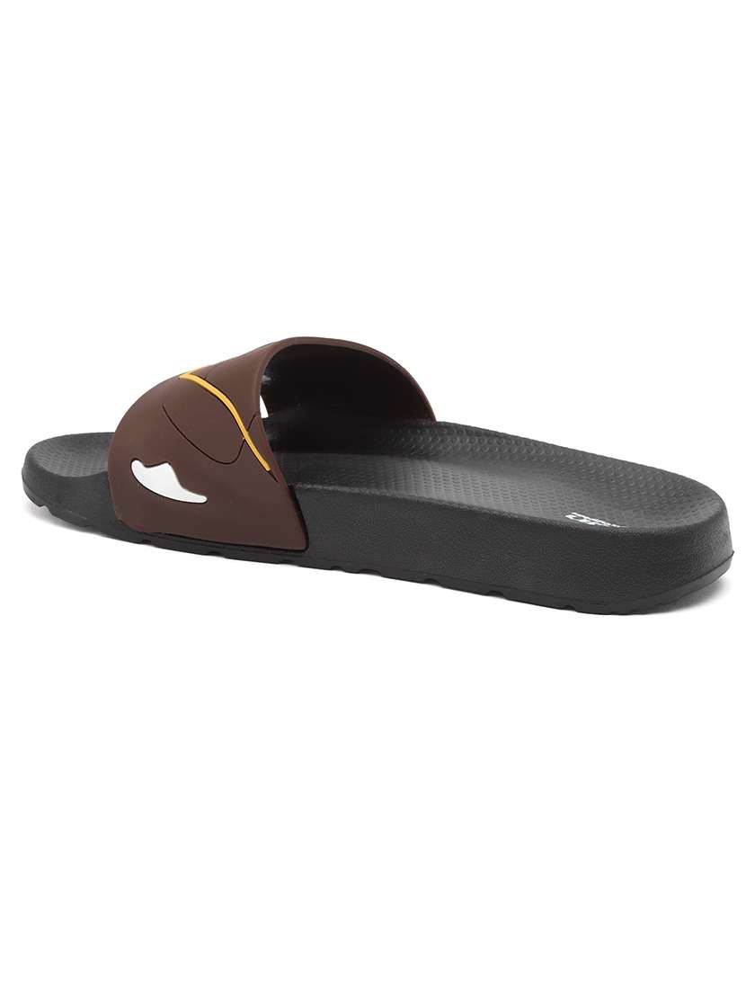 men brown open toe slider - 21518759 -  Standard Image - 3