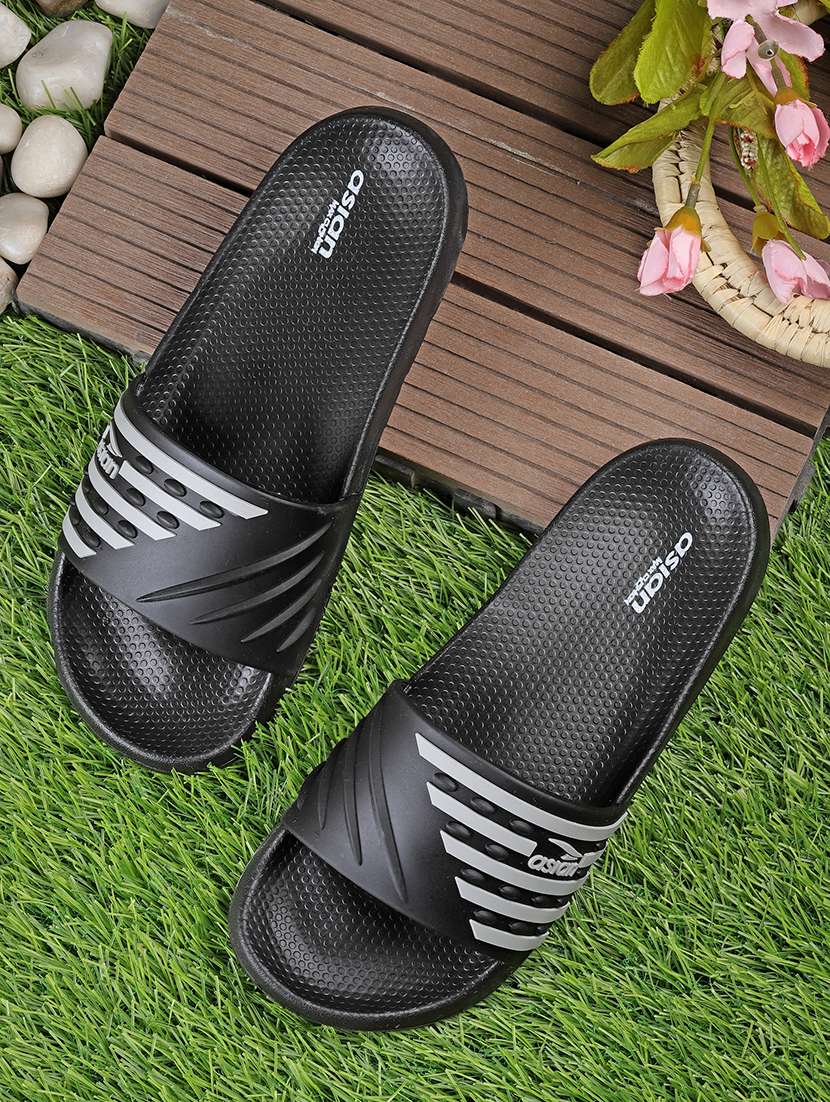 men black open toe slider - 21518763 -  Zoom Image - 0