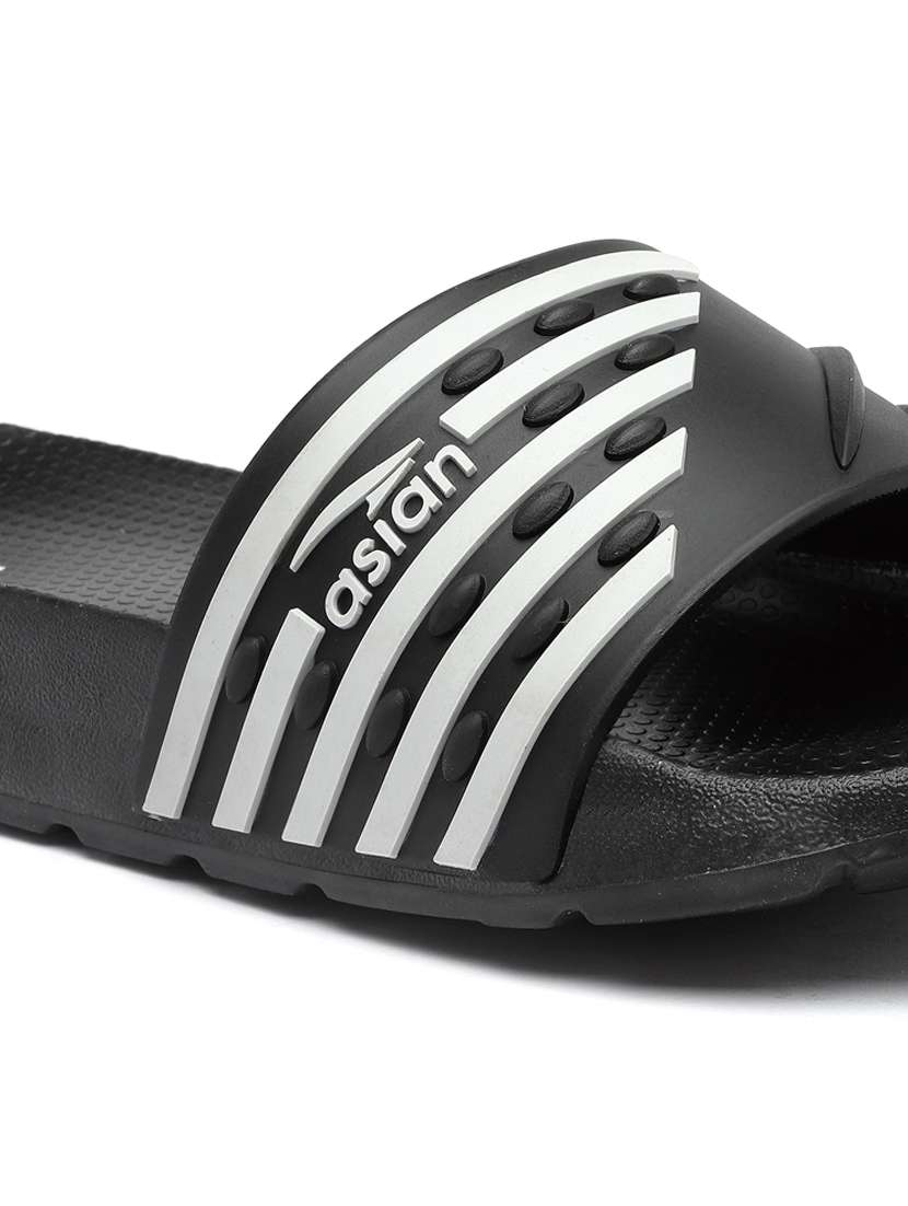 men black open toe slider - 21518763 -  Standard Image - 5