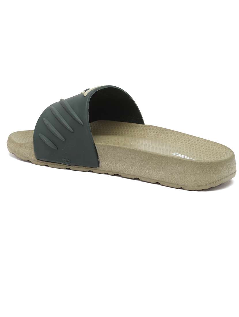 men green open toe slider - 21518765 -  Standard Image - 3