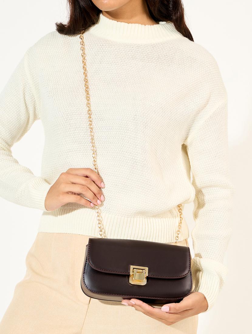 women solid sling bag - 21518856 - Standard Image - 5