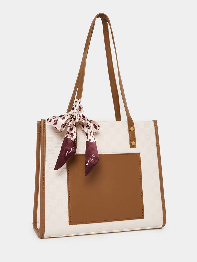 women color block handbag