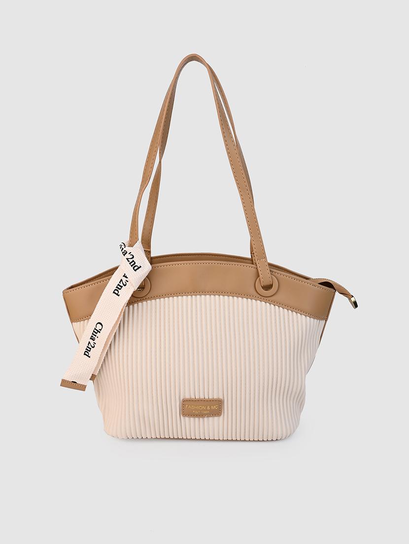 women off white stripes handbag - 21518869 -  Zoom Image - 0