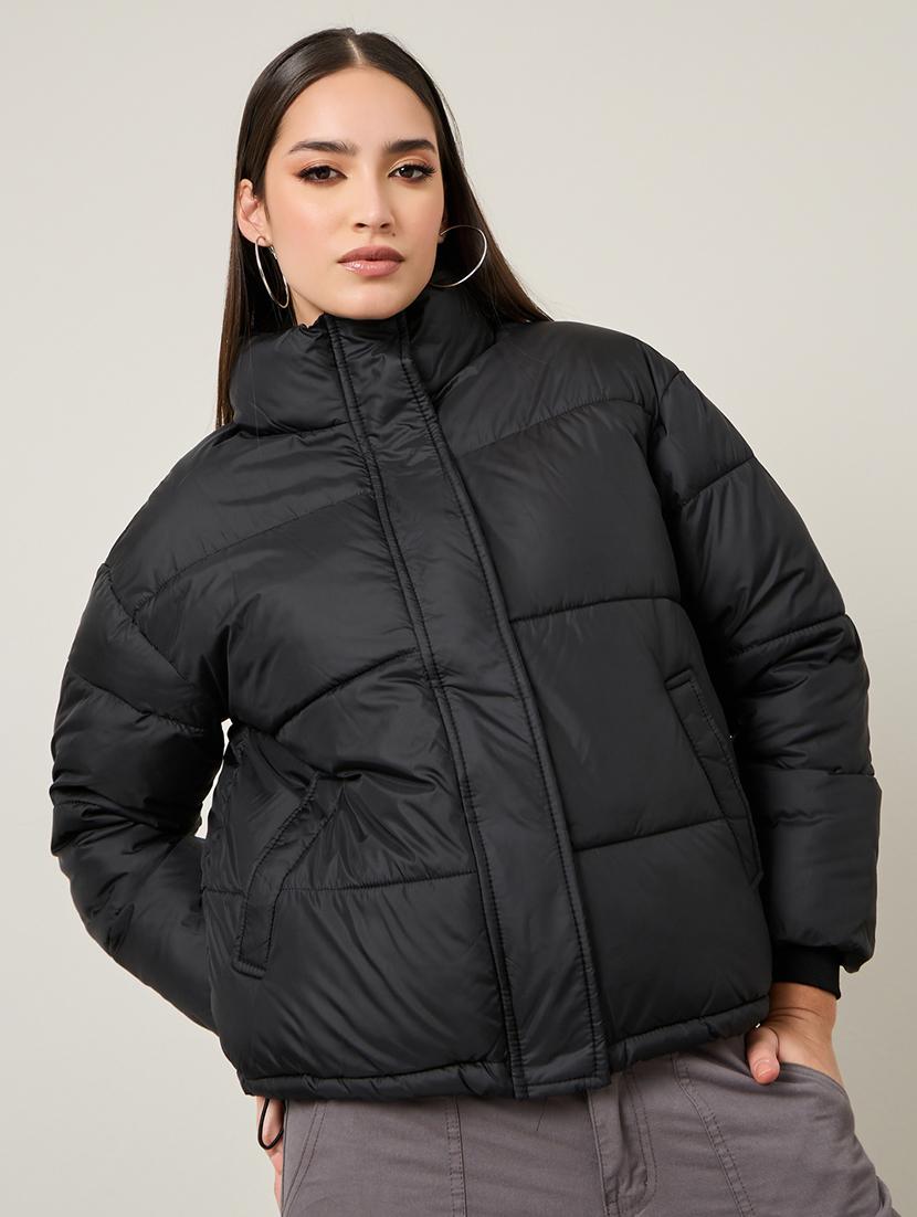 women black solid regular jacket - 21518874 - Zoom Image - 0
