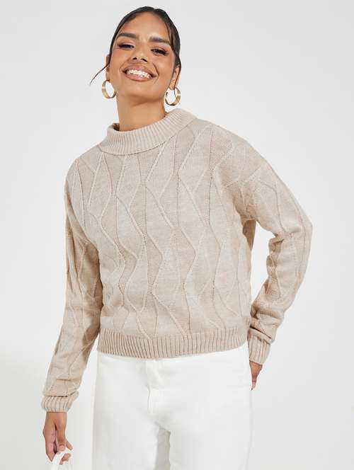women long sleeve self-designed pullover - 21518886 - Standard Image - 0
