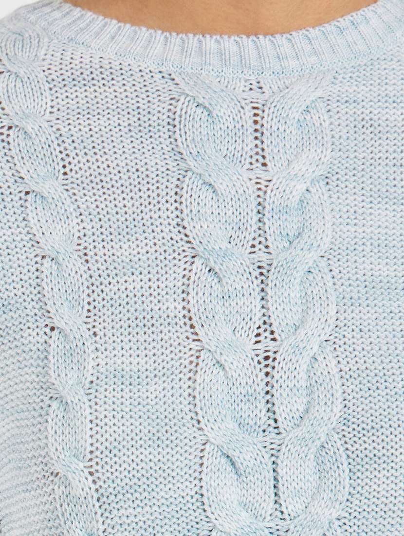women light blue self-designed pullover - 21518889 - Standard Image - 3