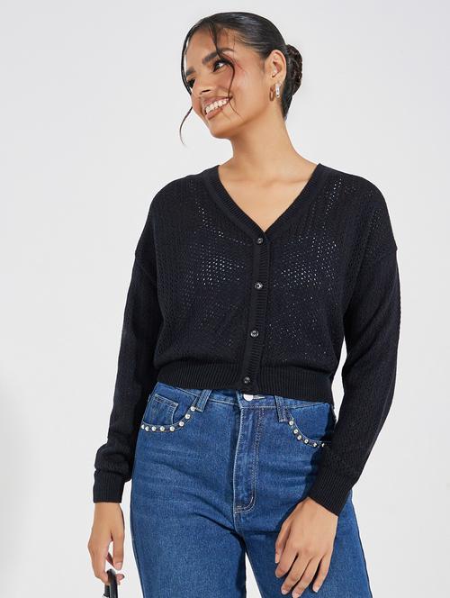 women long sleeve self-designed cardigan - 21518899 -  Standard Image - 0