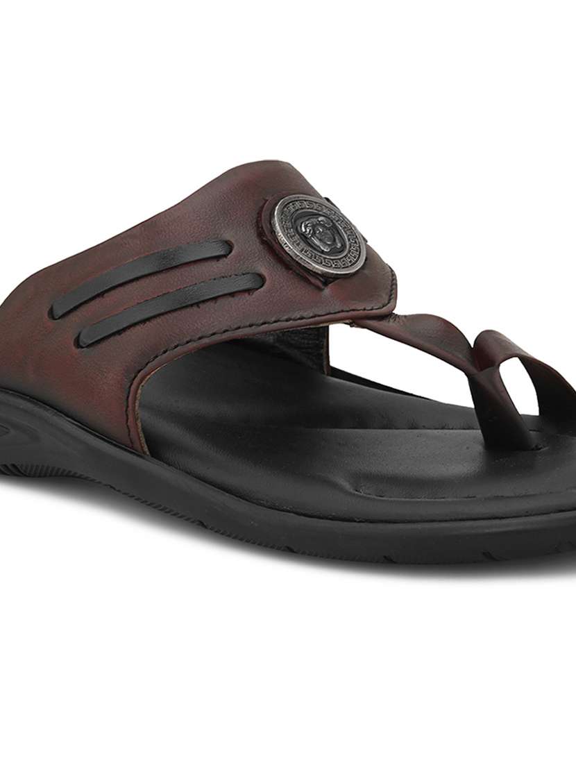 men black slip on sandal - 21519068 -  Standard Image - 3