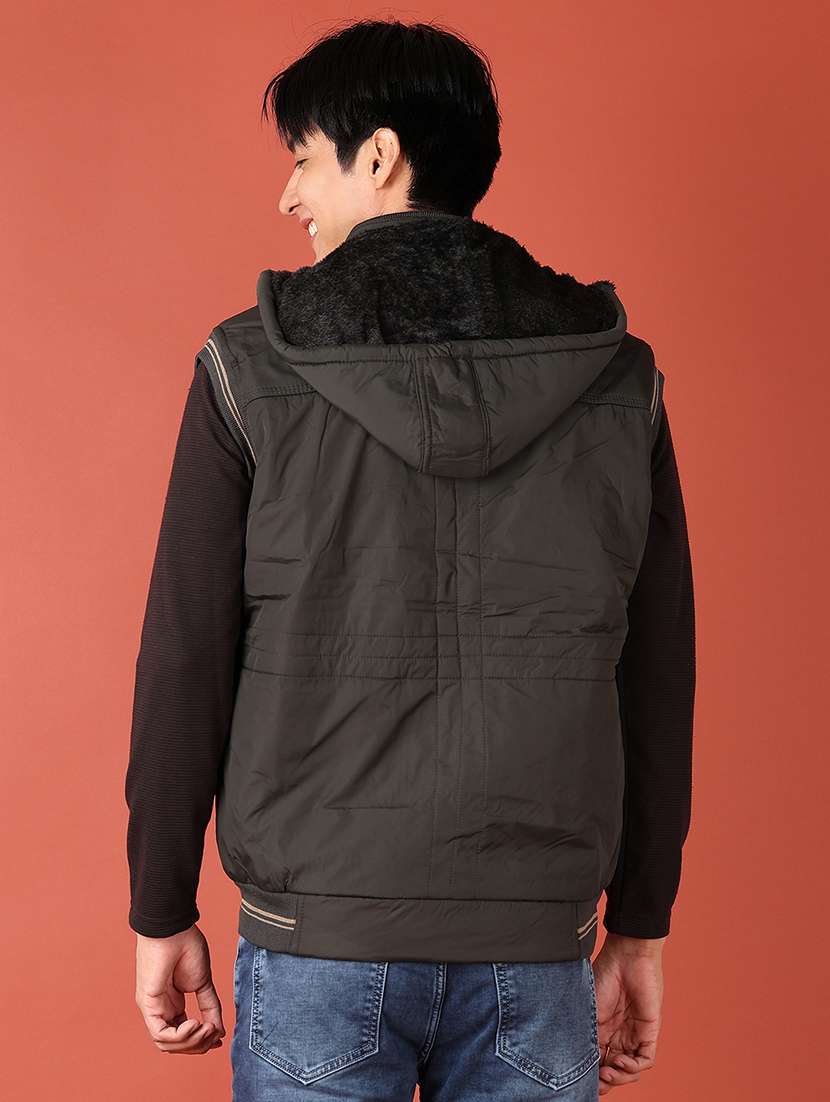 men olive solid bomber jacket - 21519208 -  Standard Image - 3