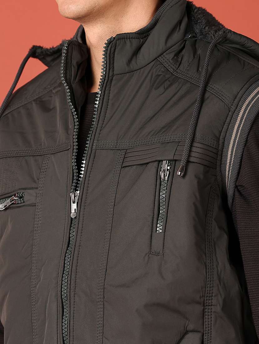 men olive solid bomber jacket - 21519208 -  Standard Image - 5